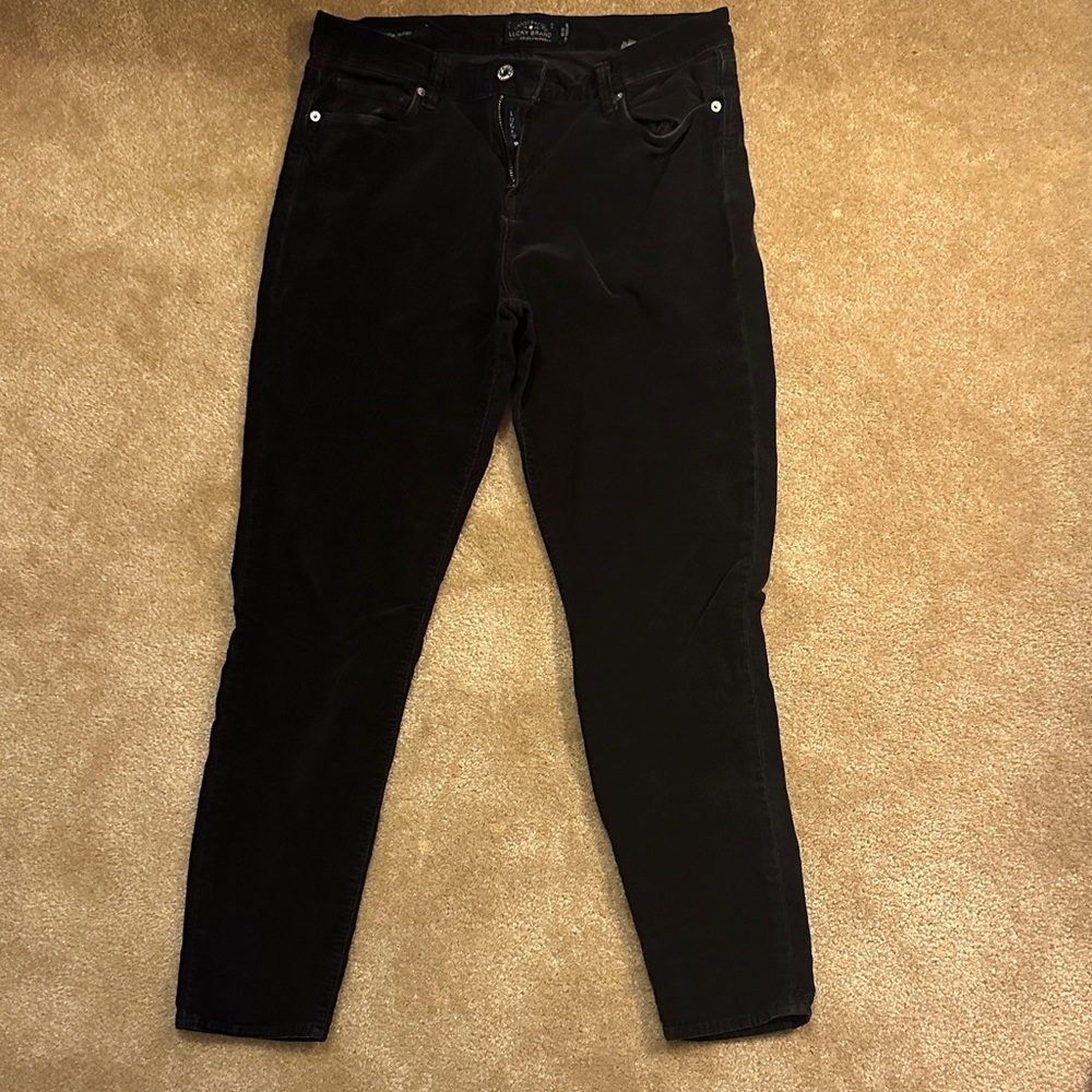 Lucky Brand Black Sofia Skinny Corduroy Jeans
